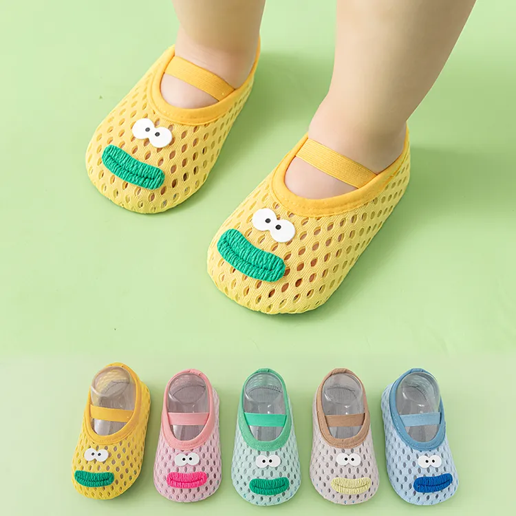 儿童地板袜夏季薄款网面透气防滑软底静音婴儿袜子鞋包跟宝宝鞋袜