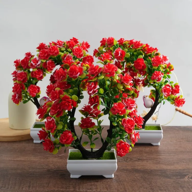 新款仿真花卧室电视机柜酒柜茶几玄关客厅摆放花房间招财装饰摆件