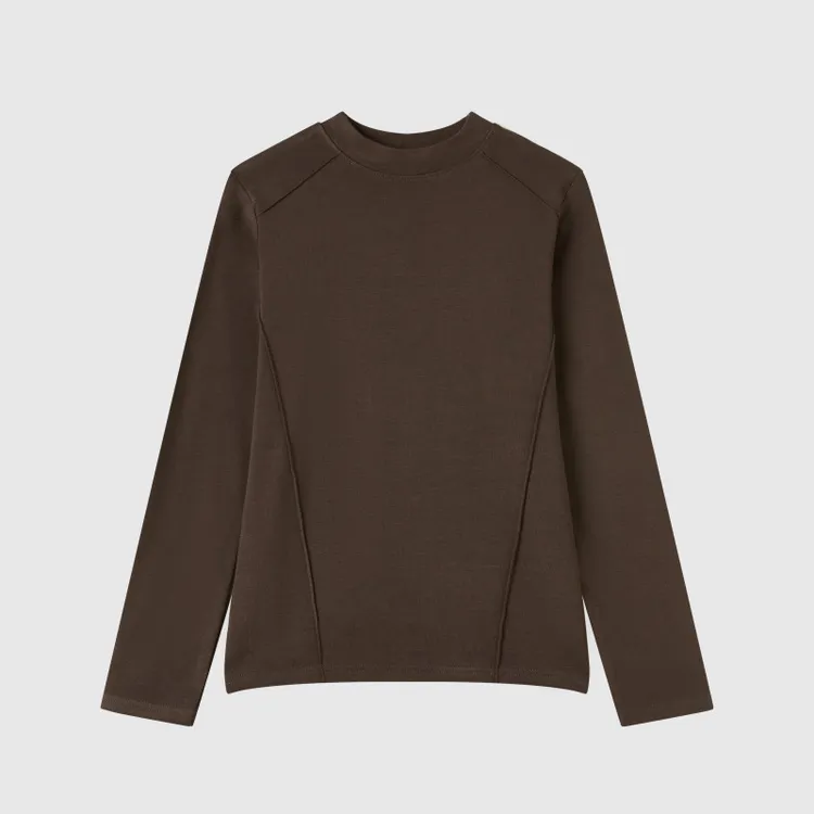 【多拉专属】秋冬半高领加绒设计打底衫-9999