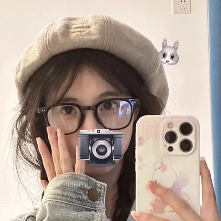 可爱刺绣小熊贝雷帽女生秋冬韩国保暖毛呢显脸小百搭学生八角帽子