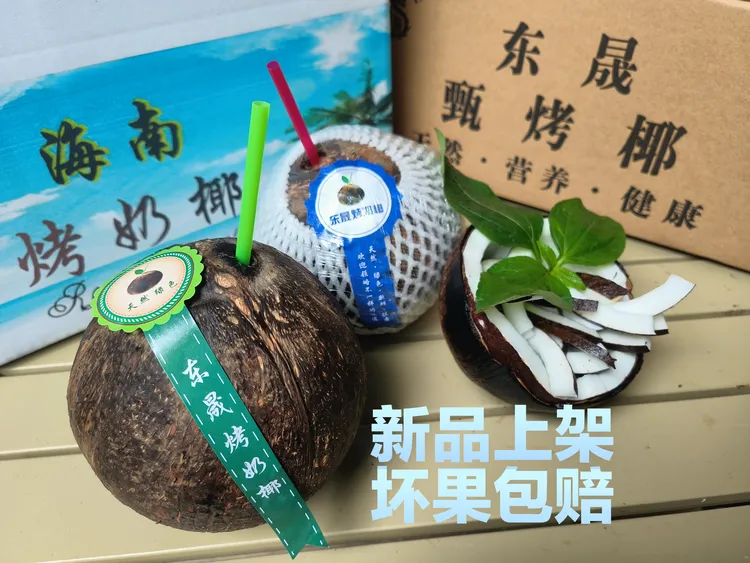 海南烤椰子营养浓郁甘甜烤椰奶孕妇水果天然绿色饮料新鲜出炉发货