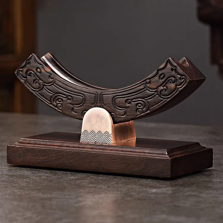 普洱茶架子黑檀实木茶架茶托茶饼架支架茶叶饼茶架展示架茶具配件