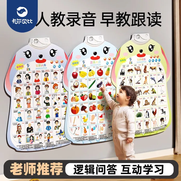 兔子挂图0-3岁幼儿早教有声挂图宝宝启蒙益智玩具学说话玩具婴儿