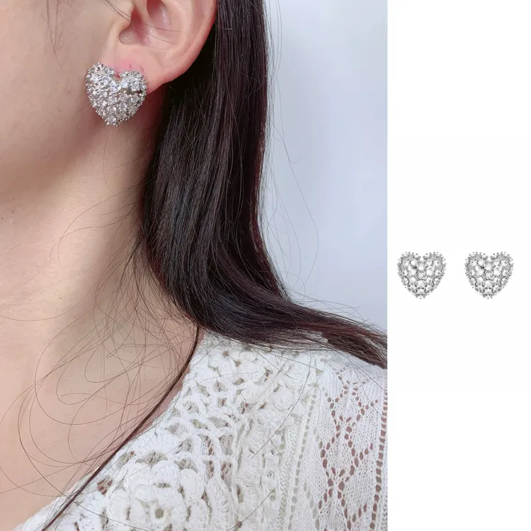 合金耳饰 Justineclenquet爱心耳环