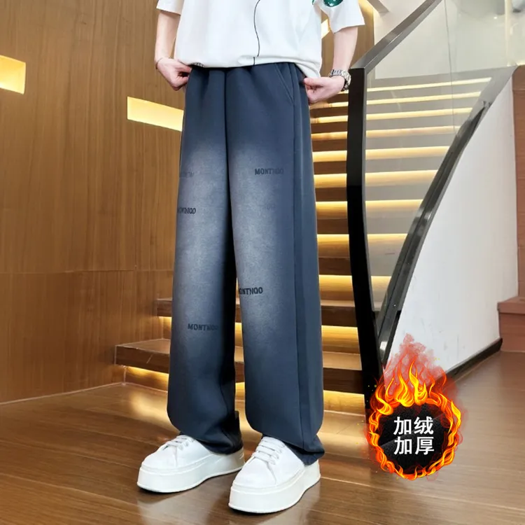 2025新款秋季原版渐变裤子直筒宽松男生宽松直筒高级感休闲裤男生