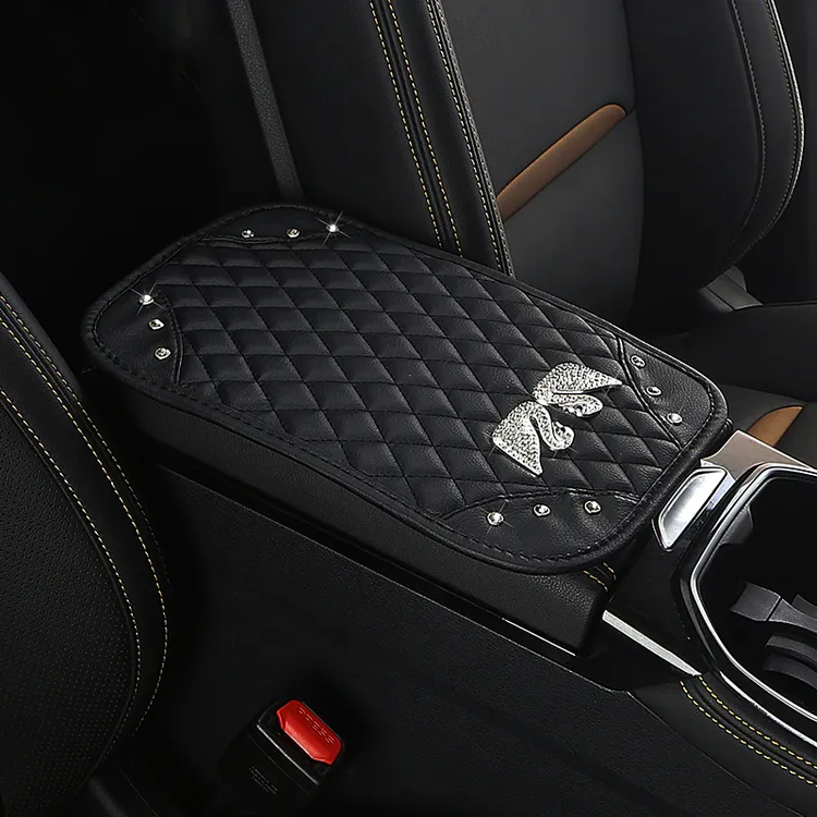 汽车装饰用品扶手箱垫保护套男女士通用车内中央手扶箱垫卡通皮垫