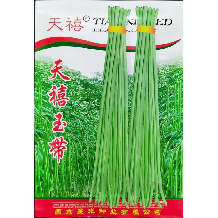 天禧玉带豇豆种子绿白条长豆角角豆长缸豆江豆种籽春夏秋40克/袋