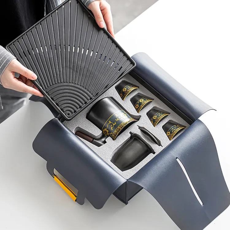 煌山暗香木语旅行功夫茶具套装户外便携收纳快客一壶四杯便携式S