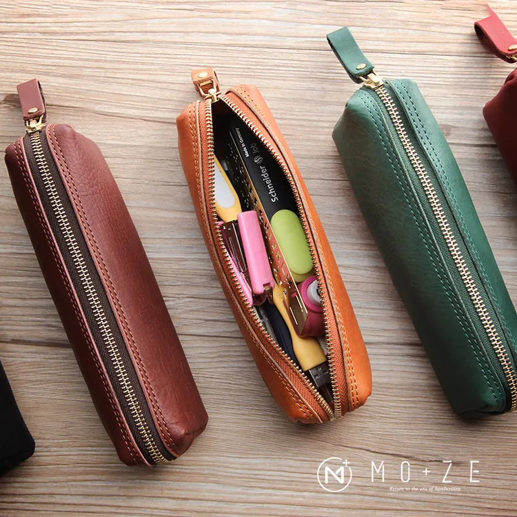 【20*6*5】巨能装笔包笔袋收纳袋 头层牛皮笔套钢笔收纳化妆品包