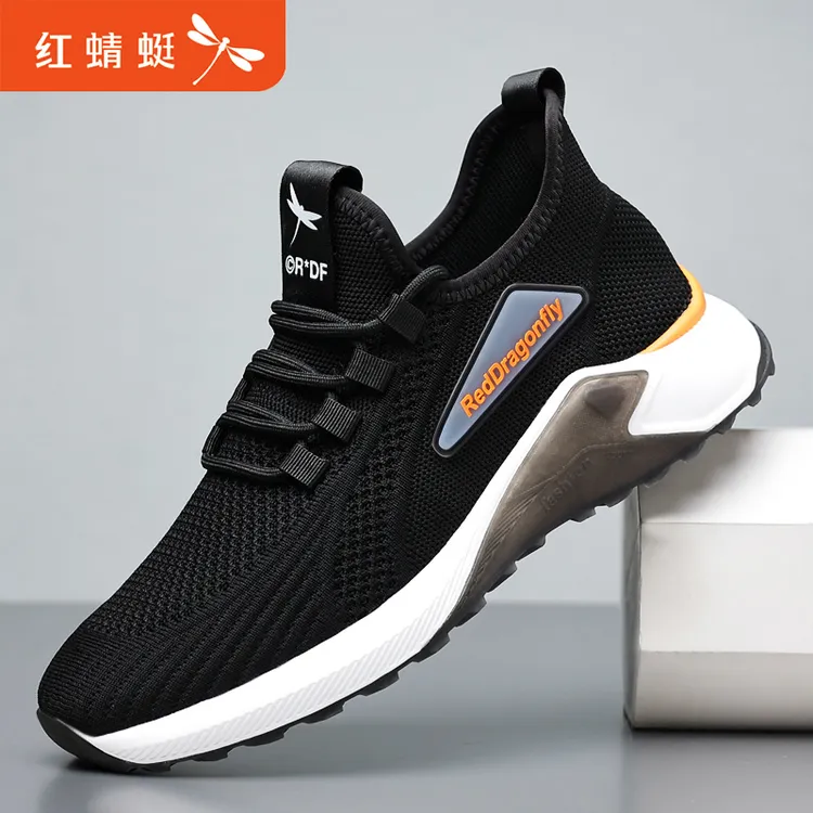 红蜻蜓男鞋2026新款夏季运动休闲鞋男飞织潮流网面跑步鞋HQT99999商品图