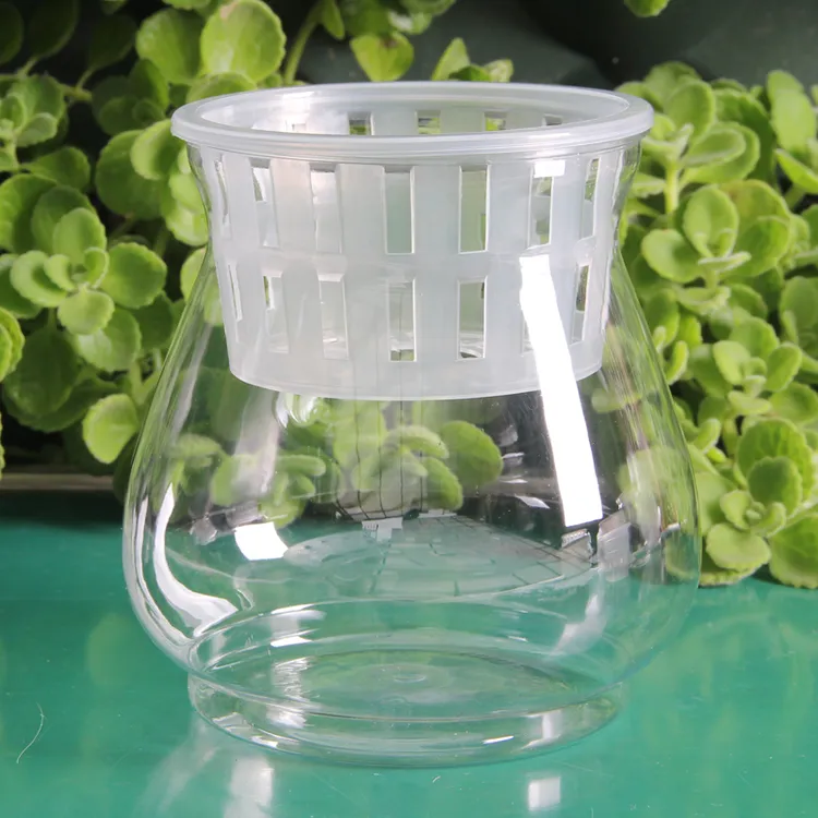 小号高透明塑料花瓶90口径花盆水培植物容器口径90仿玻璃瓶不伤手