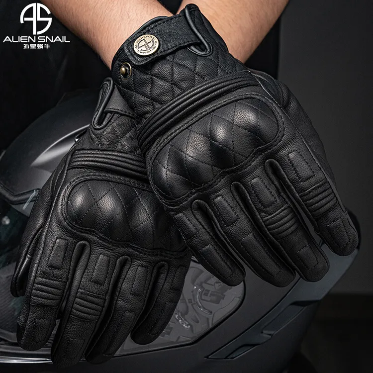 外星蜗牛V9摩托车手套可触屏防风保暖秋冬季夏季骑行装备黑色