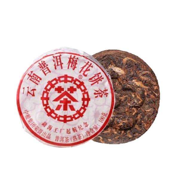 中茶梅花熟饼 2020年中茶云南普洱熟茶100g 中粮茶叶 云南茶叶
