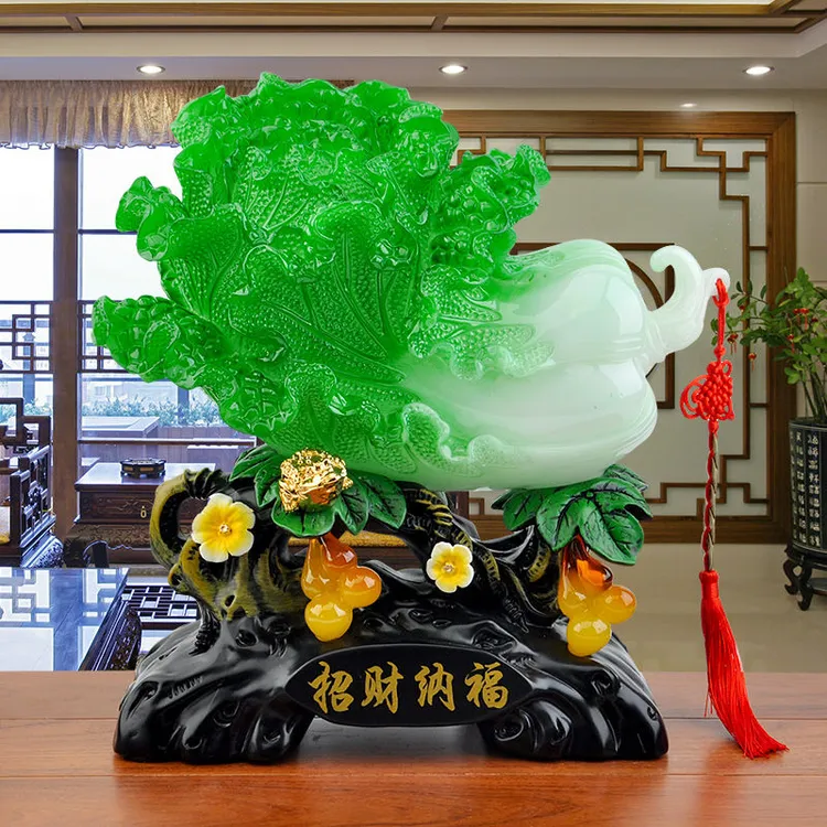 葫芦福白菜客厅布置家居乔迁之喜装饰用品店铺开业礼物工艺品摆件