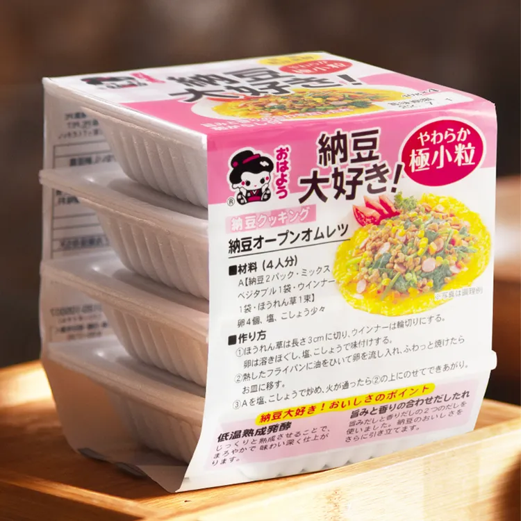 日本原装进口山田纳豆柔软极小粒4组16盒中粒低温熟成发酵拉丝
