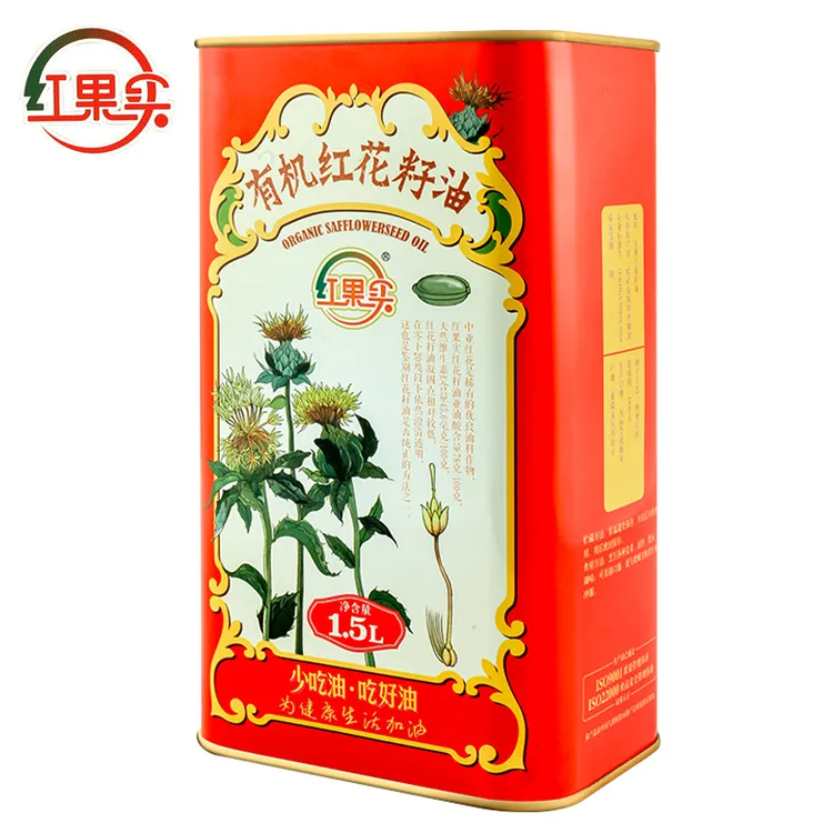 克拉玛依红果实1.5升有机红花籽油食用油