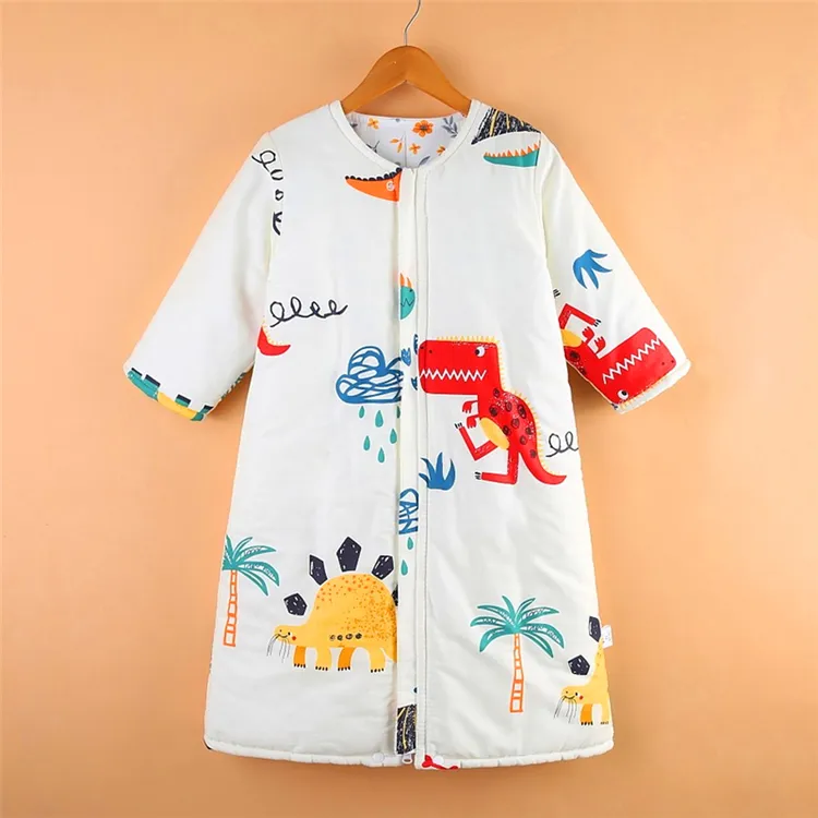 儿童睡袋婴儿宝宝防踢被睡袋秋冬季纯棉厚款保暖长袖四季通用睡袍