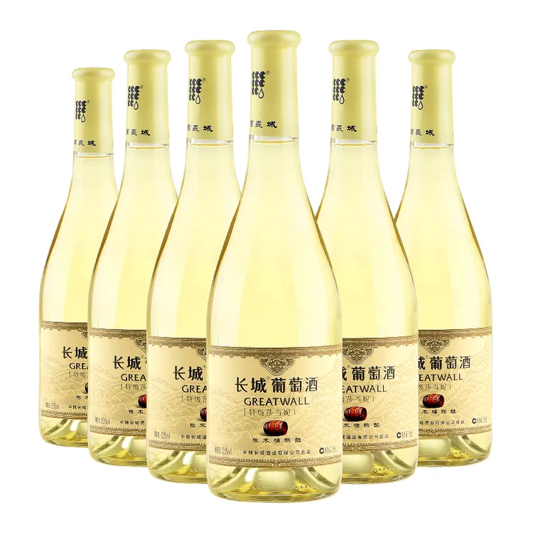 整箱中粮长城特级莎当妮干白葡萄酒750ml*6白葡萄酒推荐