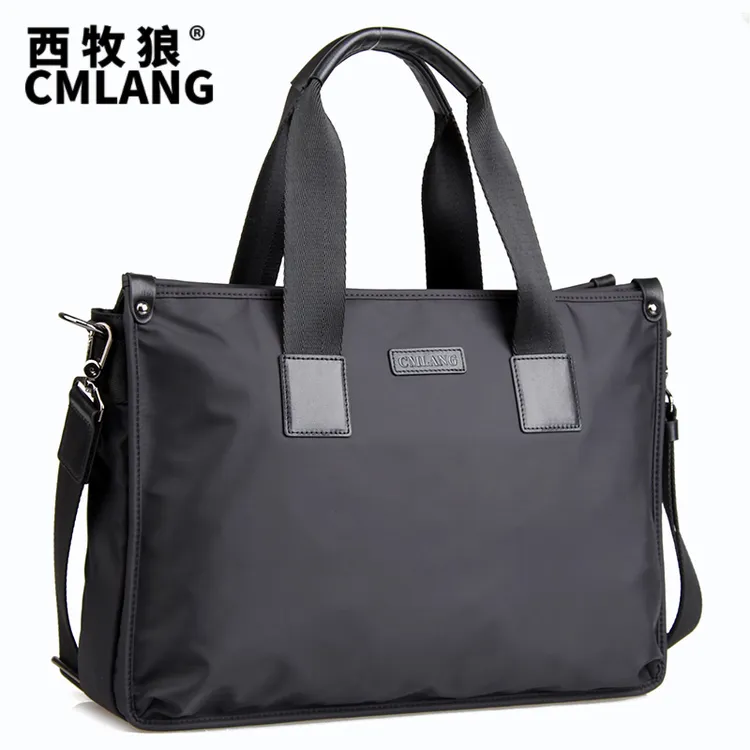 简约轻便公文包男商务男士手提包休闲牛津布男包帆布电脑包男士包