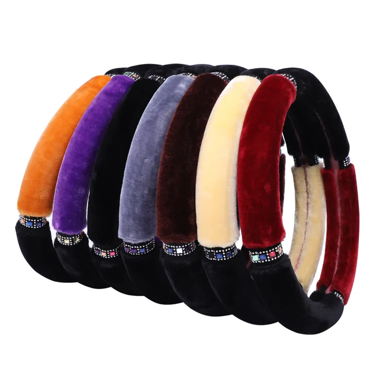 手感好冬季保暖毛绒汽车方向盘套通用汽车把套档位手刹套防滑女生