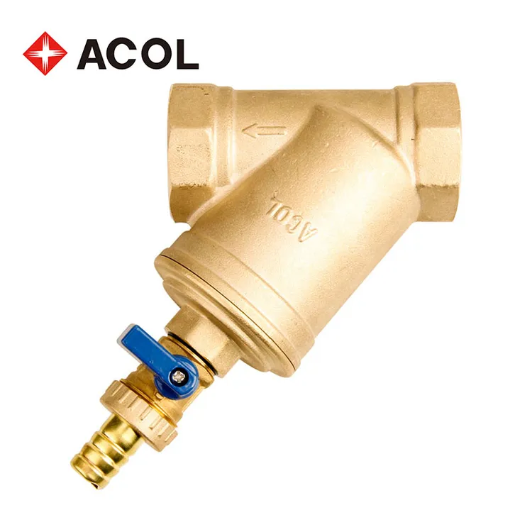 ACOL 黄铜WFY系列带排污阀的过滤器 低压降 40目60目