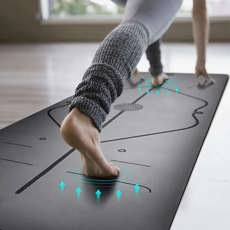 天然橡胶pu瑜伽垫防滑专业健身运动垫子家用减震隔音防震5毫米