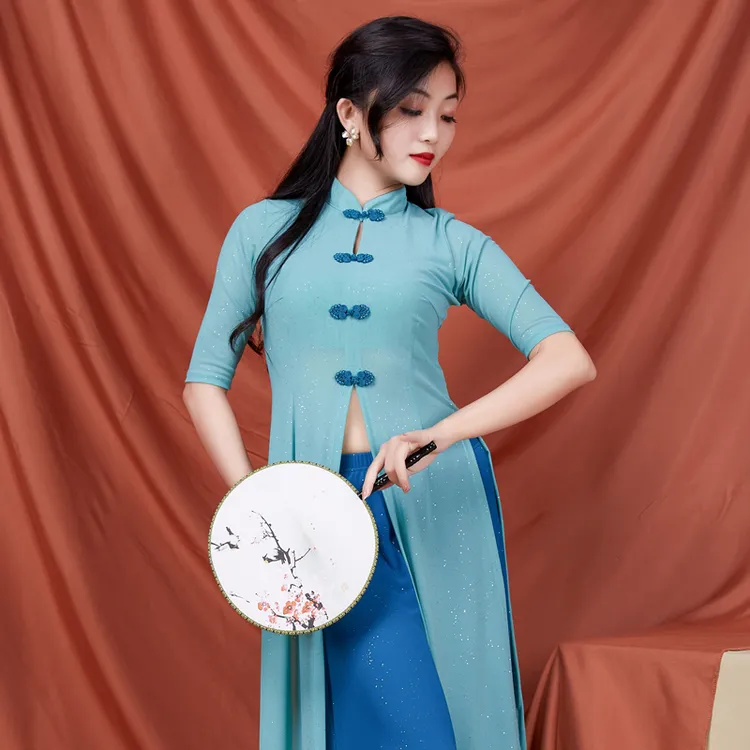 古典舞2025新款身韵纱衣飘逸服装演出中国舞蹈肚皮舞套装练功服女