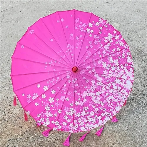 古装油纸伞古风女流苏绸布伞跳舞伞舞蹈伞演出旗袍走秀伞古典装饰