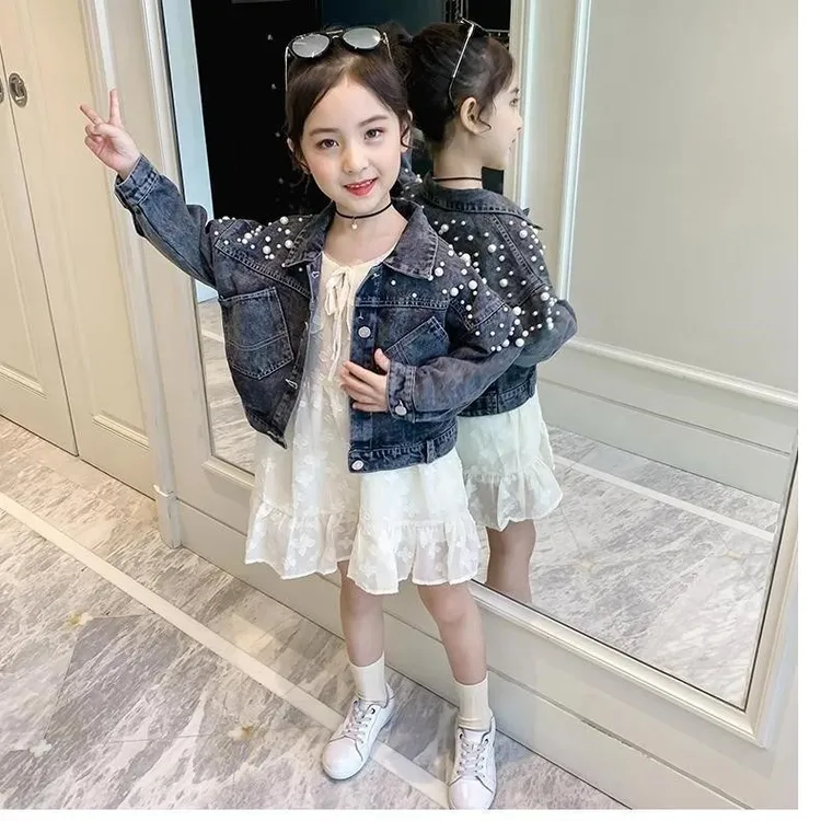 牛仔外套童装女童秋装2025新款洋气女孩韩版网红上衣中大童时髦