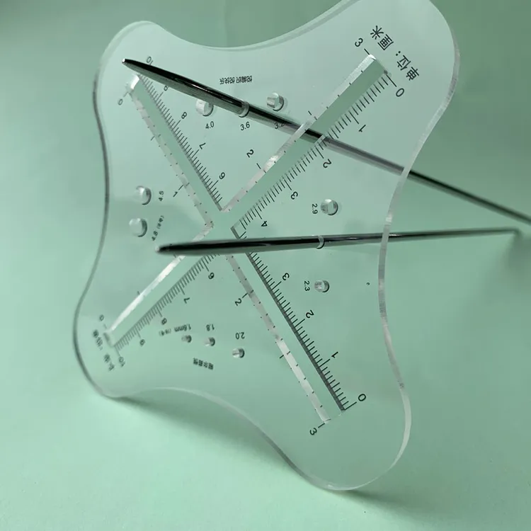 Meridian/子午线测量手工编织毛线小样密度尺编织工具测针器