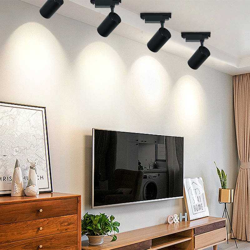 射灯LED轨道灯服装店家用过道超亮明装节能商用聚光导轨灯天花灯