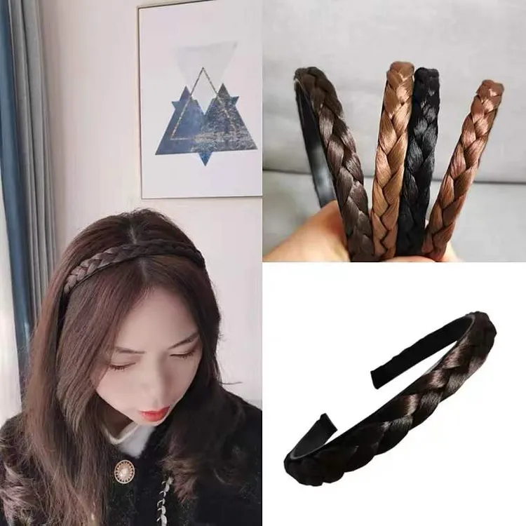手工编发辫子发箍气质发饰麻花辫子编织防滑带齿压发头箍韩版百搭