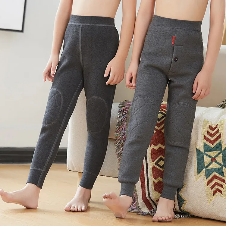 男童男青少年保暖裤秋裤冬季护膝内穿打底裤棉裤宝宝裤子秋冬童装