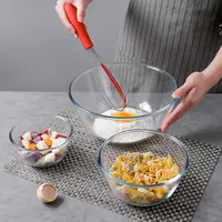 透明玻璃碗大号家用微波炉专用耐高温蒸碗烘焙沙拉碗打蛋揉和面盆