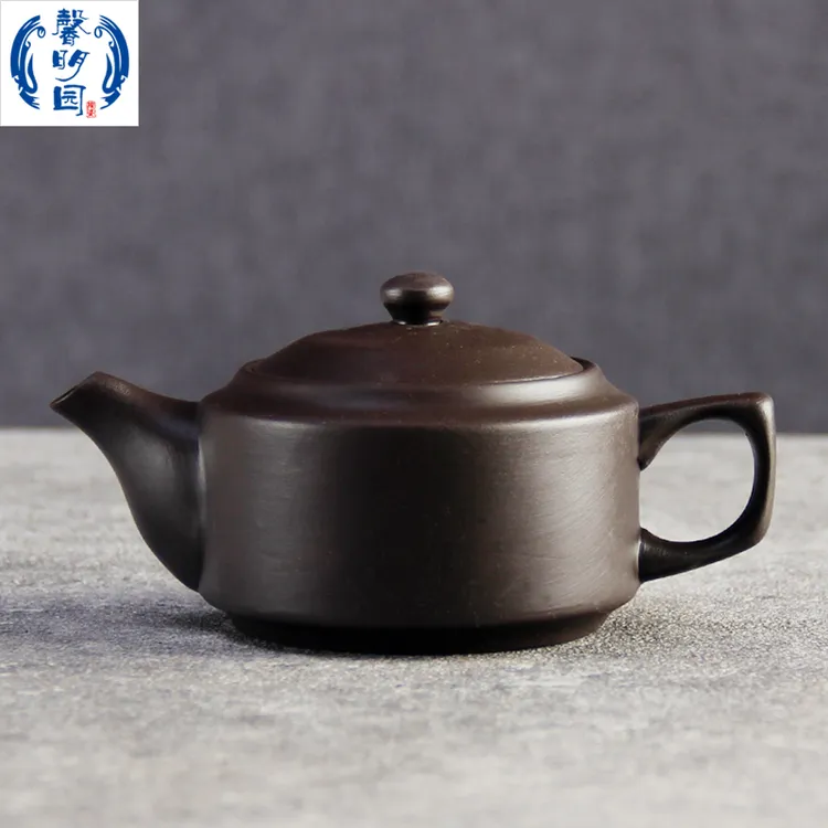 馨明园陶瓷大埔紫陶莲子壶大开口小号茶壶好出水易清理原矿陶壶