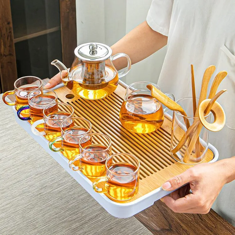当代 耐热加厚玻璃功夫茶具家用泡茶器茶杯带把红茶花茶办公茶壶