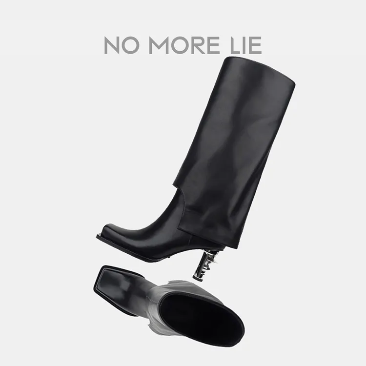 【郑合惠子王梓薇柳岩同款】NO MORE LIE/直述 雕塑解构主义高跟靴