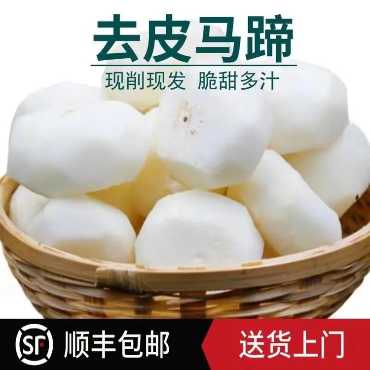 【顺丰包邮】去皮马蹄荸荠现挖现削皮清甜多汁一斤一袋商品图