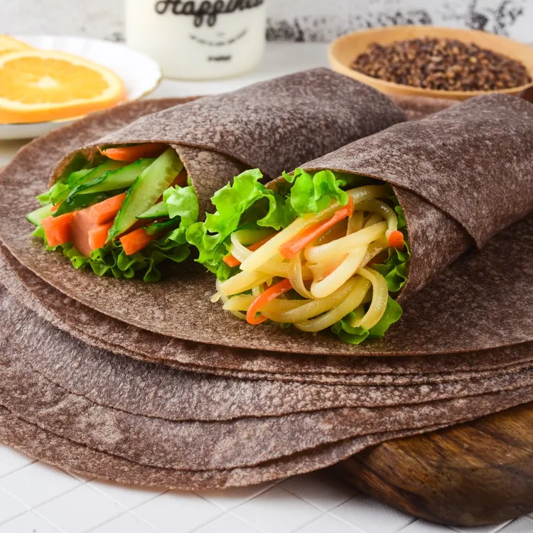 【三斤】荞麦黑全麦卷饼多口味真空低脂无加蔗糖粗粮代餐方便餐500g