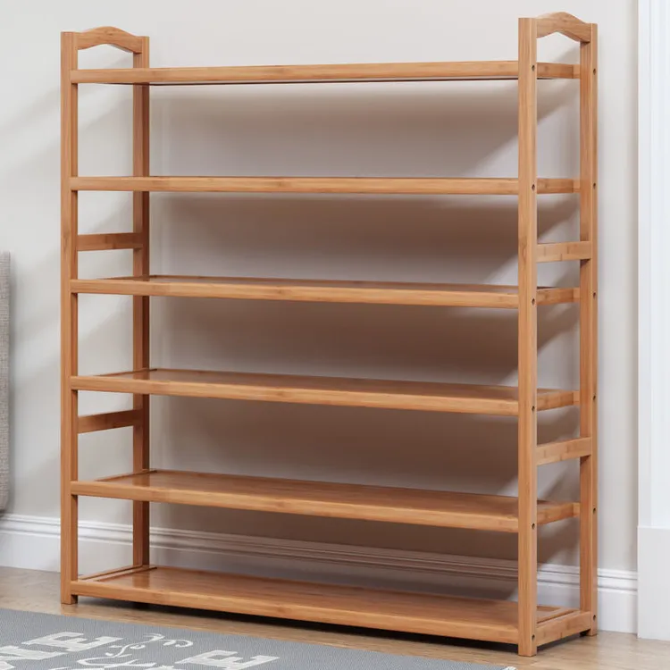 过早楠竹鞋架子简易门口家用多层防尘鞋柜子经济型学生宿舍置物架商品图