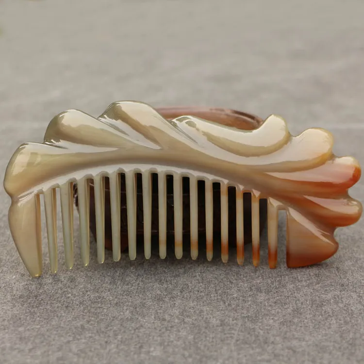 牛谷之森牛角梳子密齿细齿宽齿大齿粗齿梳清洁头皮洗漱按摩长12CM