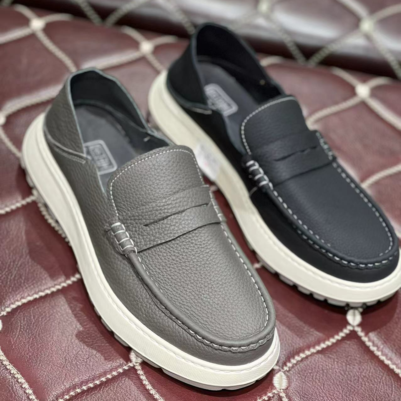 宝丽子星宝丽子星2024春夏男士舒适百搭软底休闲皮鞋