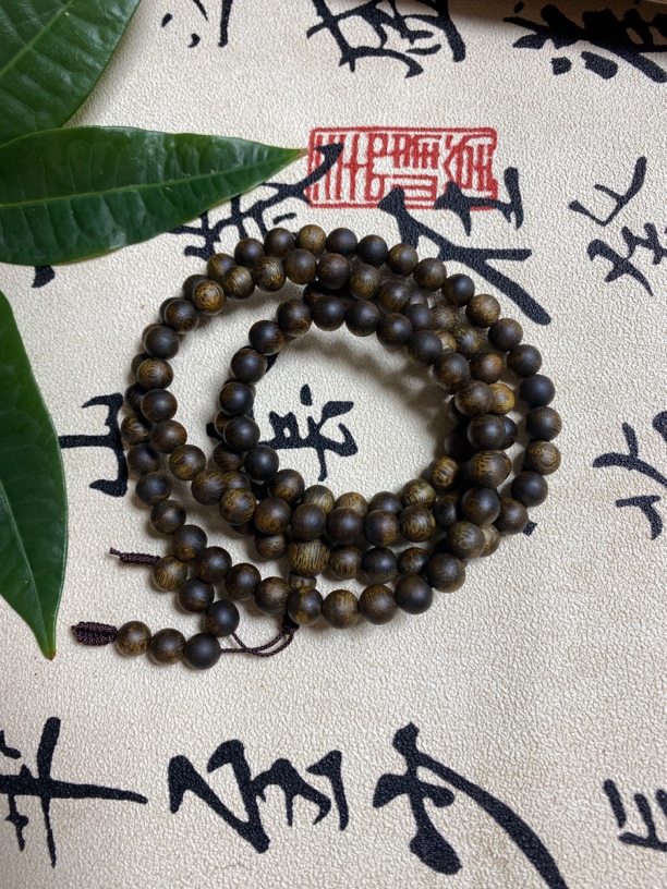 高油脂沉香手串多圈7mm规格 20克108颗佛珠念珠手链