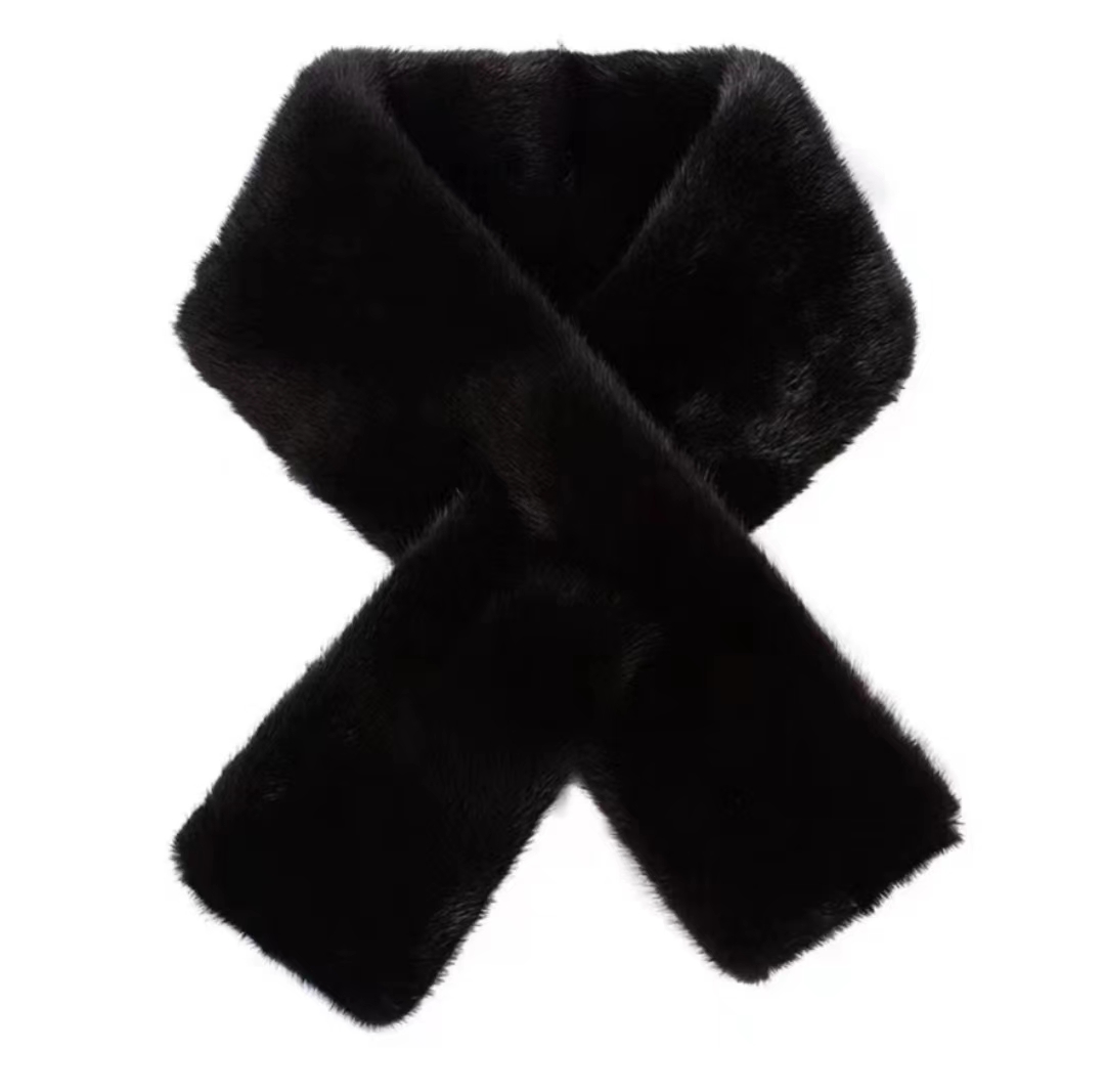 秋冬氛围感是围巾给的【双面】进口毛90公分水貂整皮围巾冬季保暖