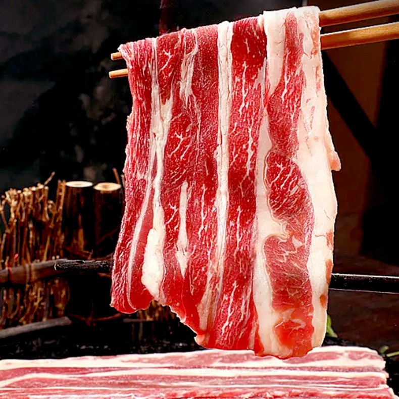 【牛肉片】原切谷饲肥牛片200克/盒涮锅烤肉
