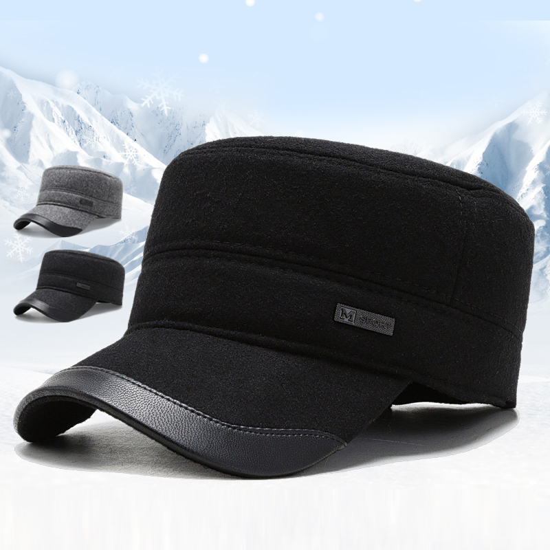 帽子男士冬季中老年人爸爸保暖棒球帽老人爷爷秋冬天护耳老头棉帽