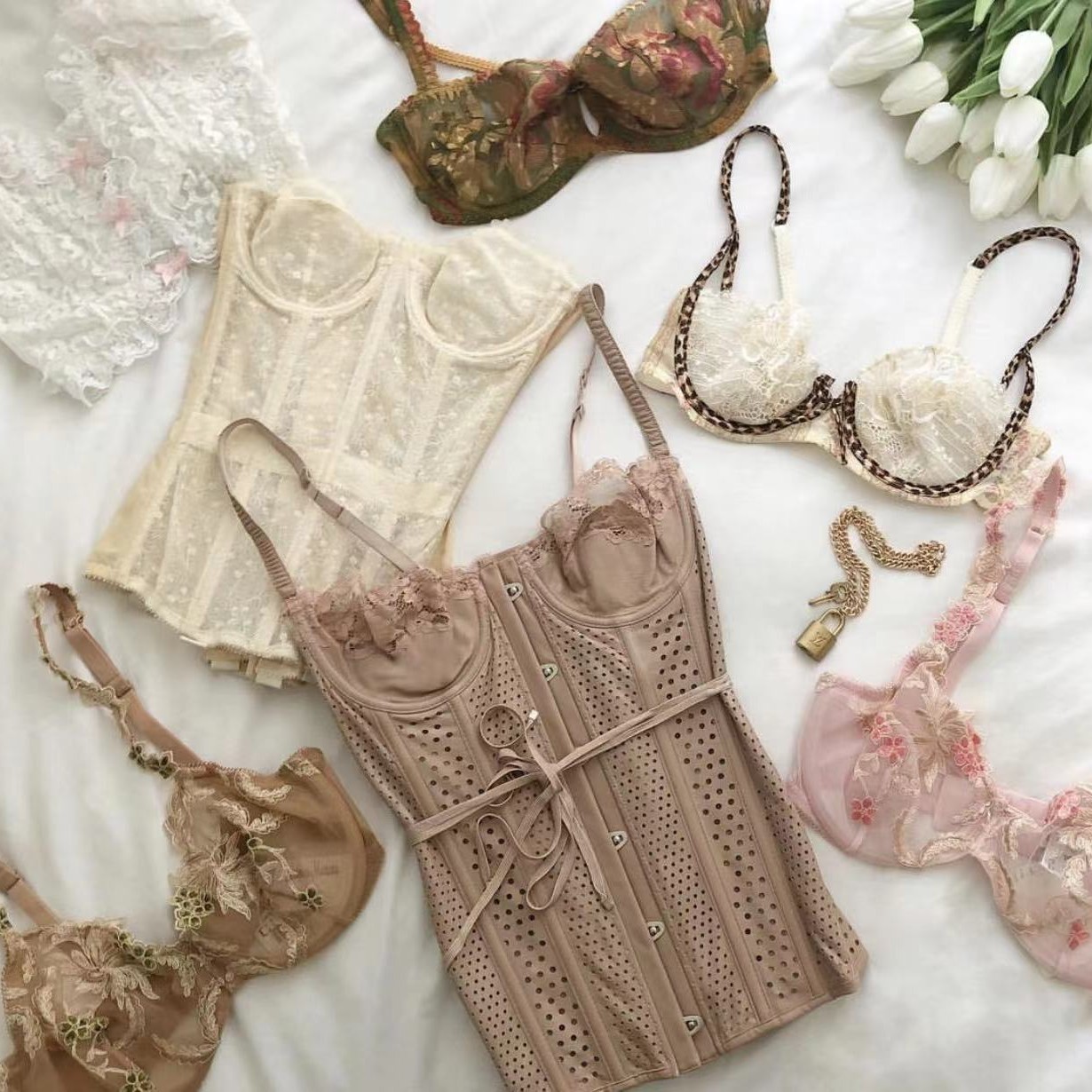 【仙女内衣文胸束身女士镂空塑身塑形】外贸ins薄款聚拢美背内衣