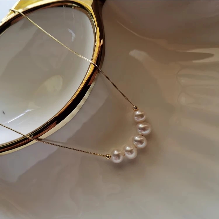 链子925银 【路路通】淡水养殖珠项链简约精致经典时尚气质轻奢吊坠