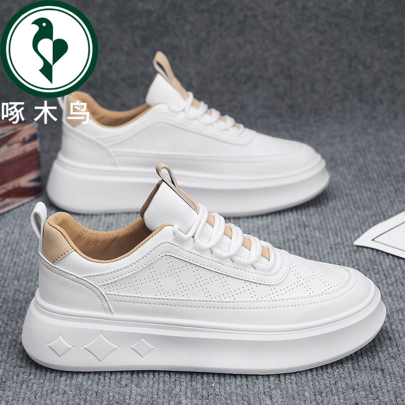 【正品】啄木鸟男鞋新款透气休闲板鞋运动鞋男士鞋子百搭运动潮