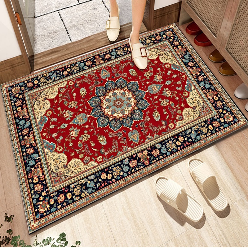 【蓝边复古花纹】中式入户玄关吸水防滑垫地垫门垫家进门口地毯耐脏